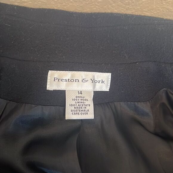Preston & York Wool 3/4 Length Overcoat - Size 14 - Picture 4 of 6